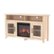 Left Zoom. Walker Edison - 58" Tall Glass Two Door Soundbar Storage Fireplace TV Stand for Most TVs Up to 65" - White Oak.