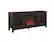 Angle. Walker Edison - 58" Transitional Two Glass Door Fireplace TV Stand for Most TVs up to 65" - Traditional Brown.