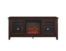 Walker Edison - Fireplace TV Console for Most TVs Up to 60" - Brown