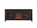 Front. Walker Edison - 58" Transitional Two Glass Door Fireplace TV Stand for Most TVs up to 65" - Traditional Brown.