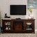 Alt View Zoom 11. Walker Edison - Traditional Two Glass Door Fireplace TV Stand for Most TVs up to 65" - Traditional Brown.
