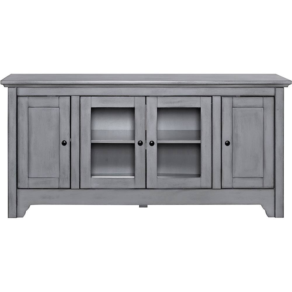 Front. Walker Edison - 4 Door Media Storage TV Stand for Most Flat-Panel TV's up to 55" - Grey.