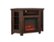 Angle Zoom. Walker Edison - Glass Two Door Corner Fireplace TV Stand for Most TVs up to 55" - Traditional Brown.