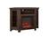 Angle. Walker Edison - Glass Two Door Corner Fireplace TV Stand for Most TVs up to 55" - Traditional Brown.