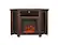 Front. Walker Edison - Glass Two Door Corner Fireplace TV Stand for Most TVs up to 55" - Traditional Brown.