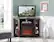 Alt View 11. Walker Edison - Glass Two Door Corner Fireplace TV Stand for Most TVs up to 55" - Traditional Brown.
