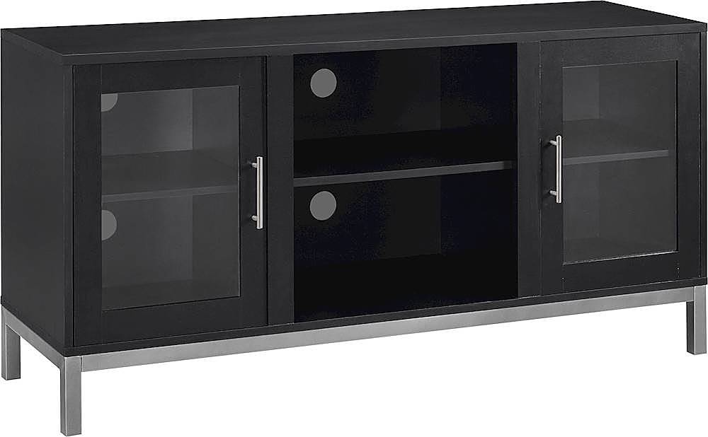 Angle View: CorLiving - Jackson Collection TV Cabinet for Most Flat-Panel TVs Up to 80" - Black wood grain