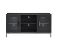 Walker Edison - Urban Modern TV Stand for Most TVs Up to 60" - Black - Front_Zoom