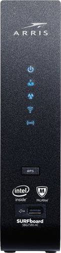 ARRIS - SURFboard AC1750 Modem and Router Combo with McAfee - Black - Larger Front