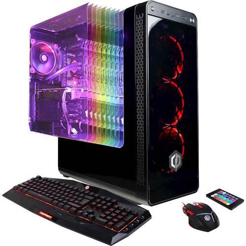 CyberPowerPC - Gamer Supreme Desktop - Intel i7-7800X - 16GB Memory - AMD Radeon RX 580 - 240GB SSD + 2TB Hard Drive - Larger Front