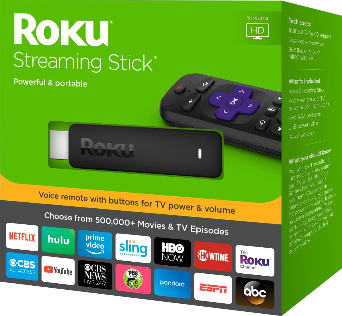 Roku Streaming Stick (3800R ) 829610002088