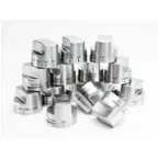 Front. Viking - Control Knob Set for Ranges and Rangetops - Stainless Steel.