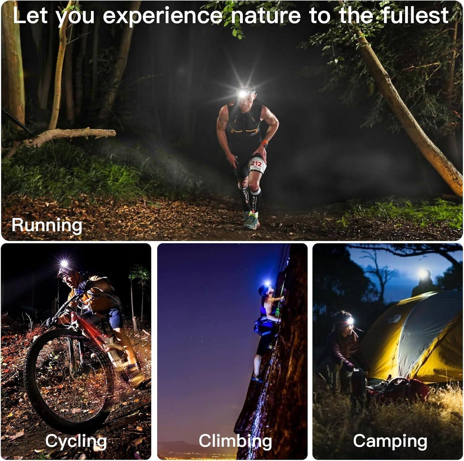 Let you experience nature to the fullest

- Running
- Cycling
- Climbing
- Camping