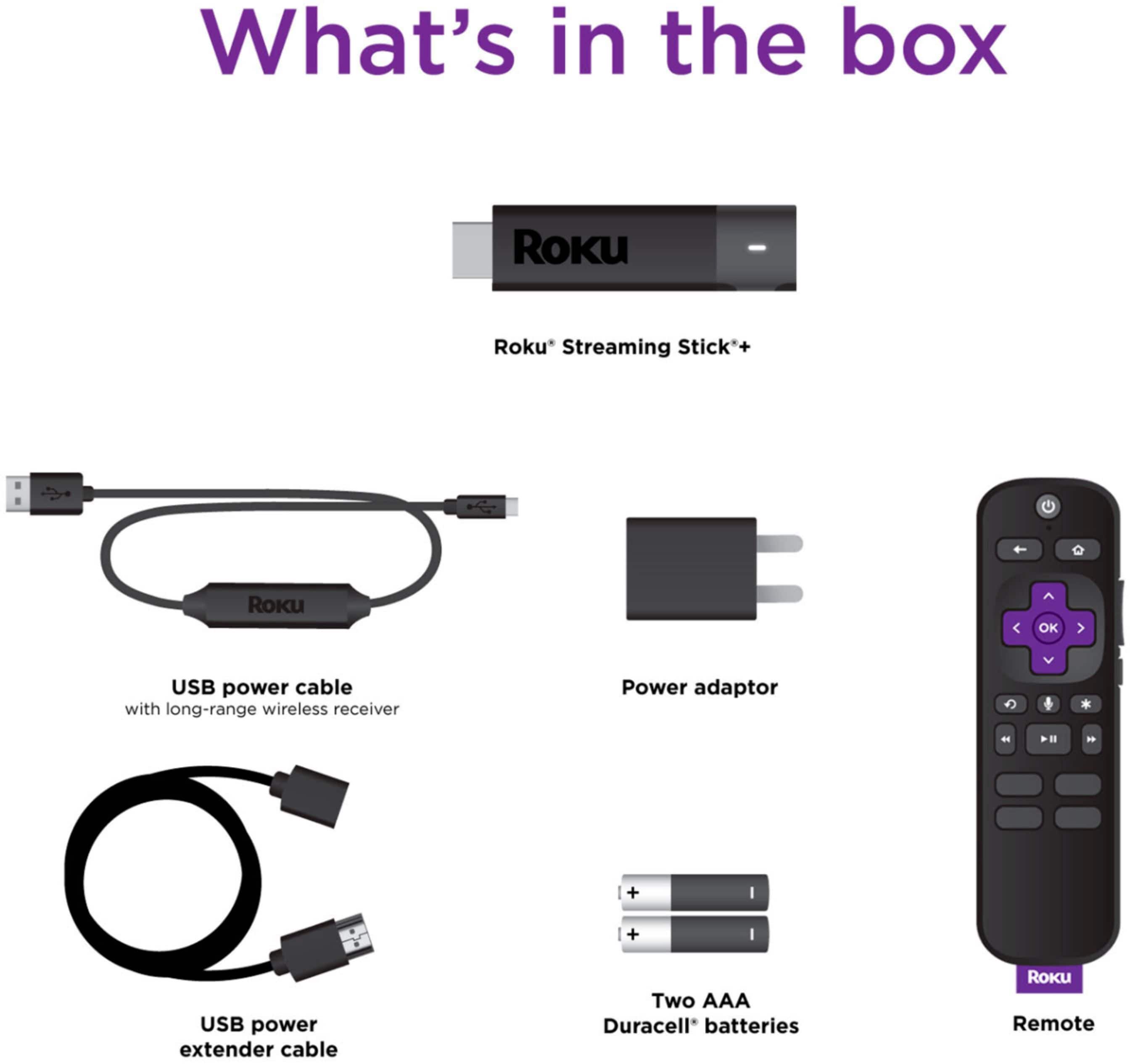 Alt View 16. Roku - Roku - Streaming Stick+ 4K Streaming Device with Roku Voice Remote and TV Controls.