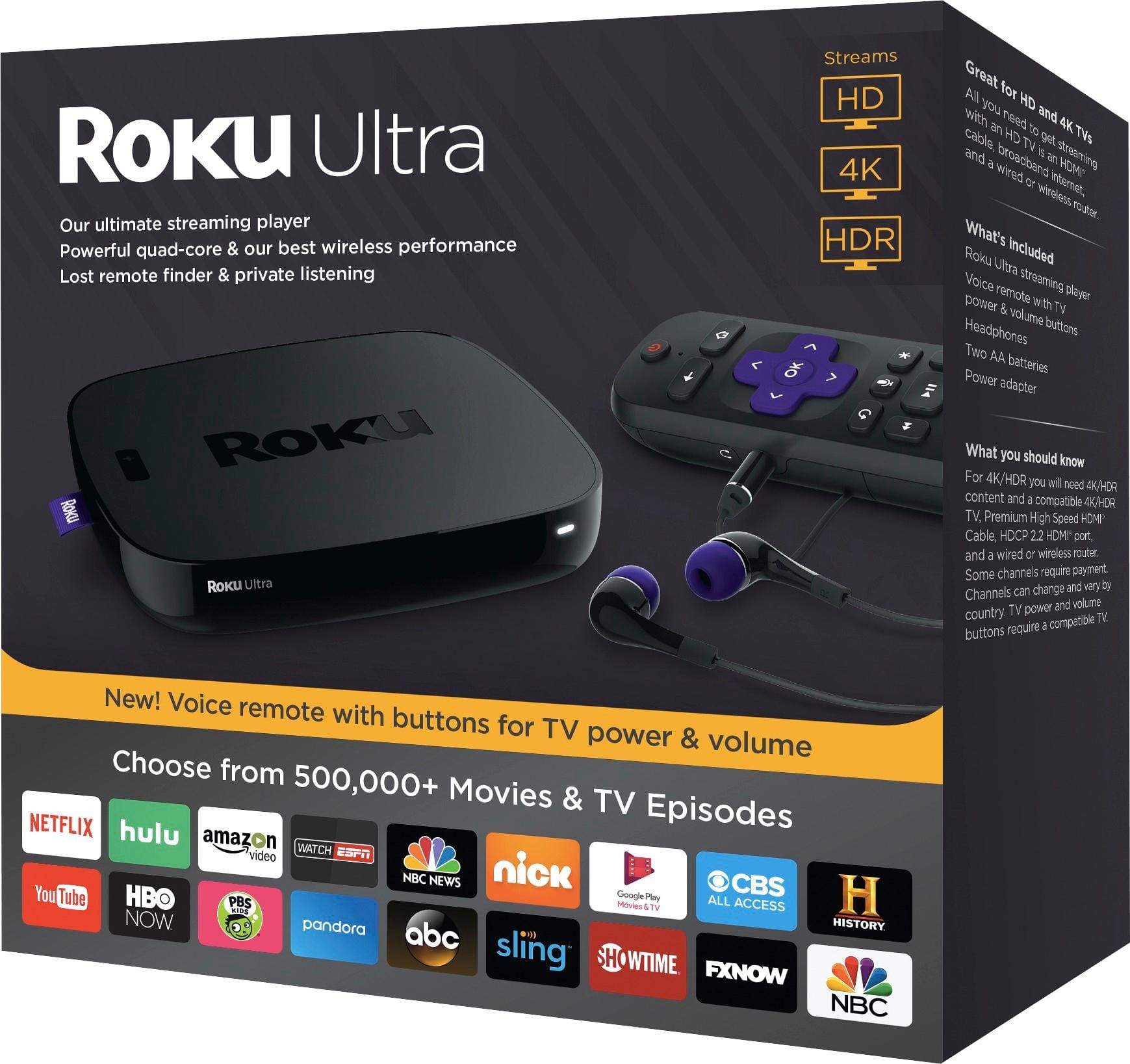 Alt View 16. Roku - Ultra Streaming Media Player - Black.