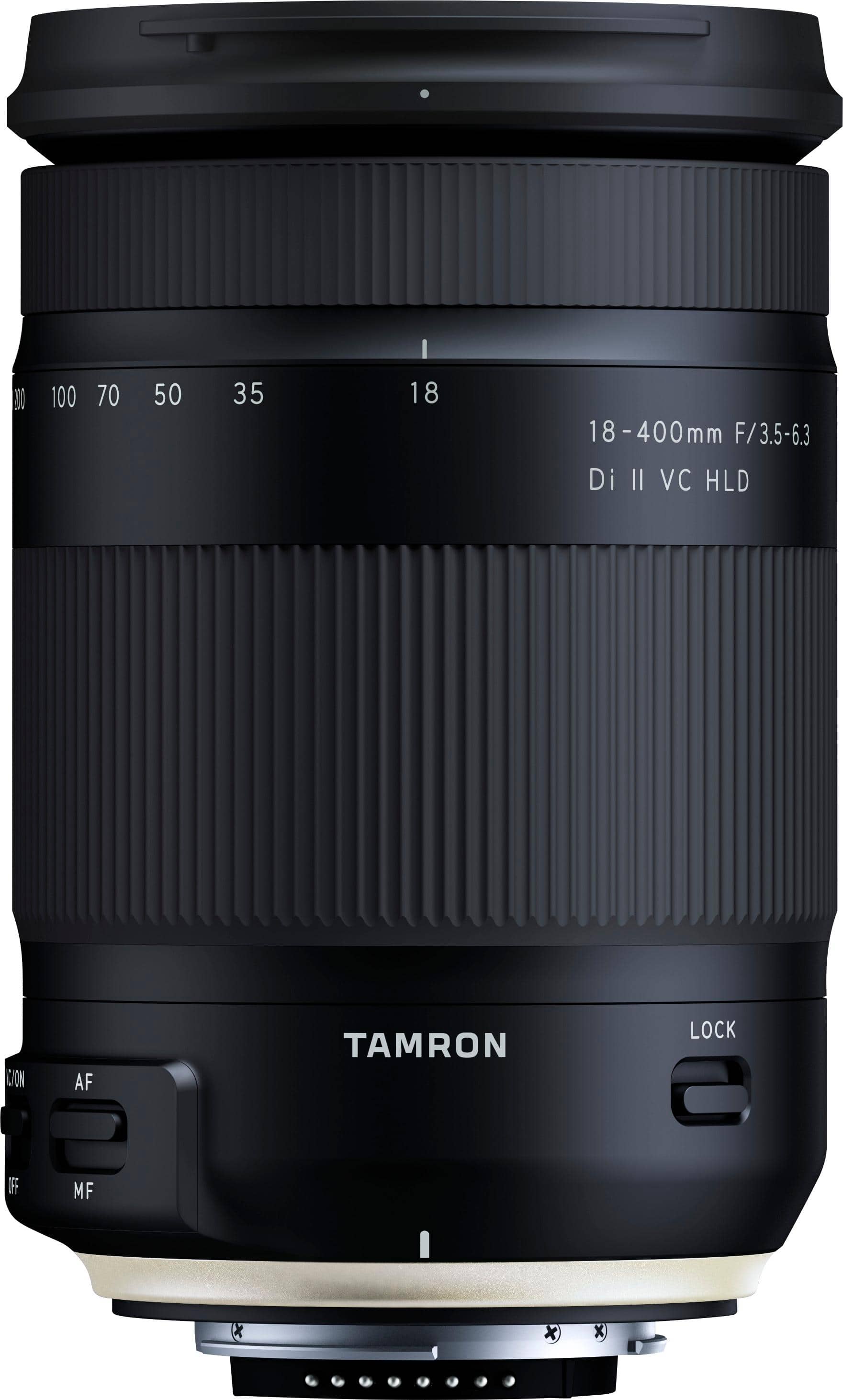 Tamron - 18-400mm F/3.5-6.3 Di II VC HLD All-In-One Telephoto Lens for Nikon APS-C DSLR Cameras - Black - Front_Zoom