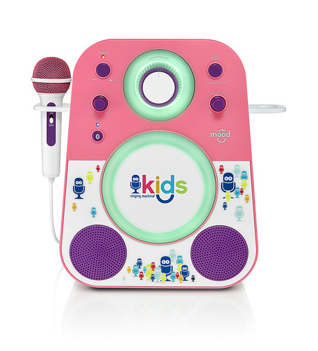 Singing Machine - Kids Mood Bluetooth Karaoke System - Pink/Purple