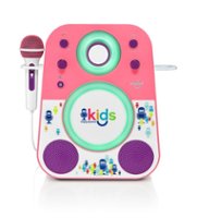 Singing Machine - Kids Mood Bluetooth Karaoke System - Pink/Purple - Front_Zoom
