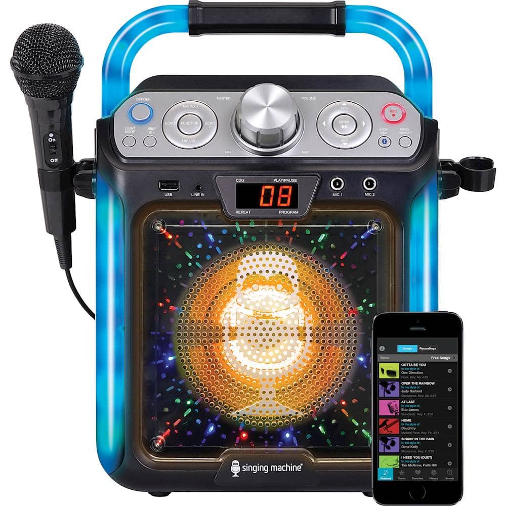 Best Buy Singing Machine Groove Cube CDG Bluetooth Karaoke System