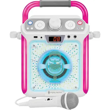 Front. Singing Machine - Groove Cube CDG Bluetooth Karaoke System - White.