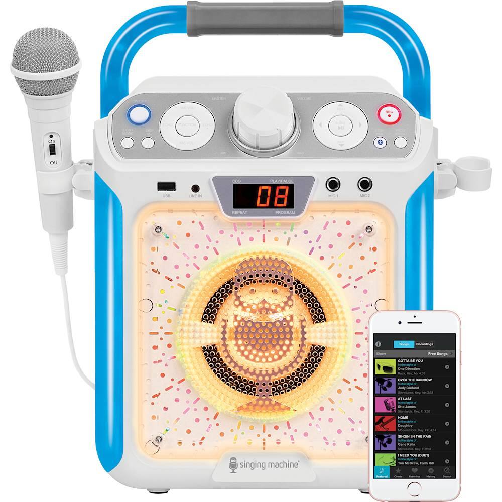 Alt View 11. Singing Machine - Groove Cube CDG Bluetooth Karaoke System - White.