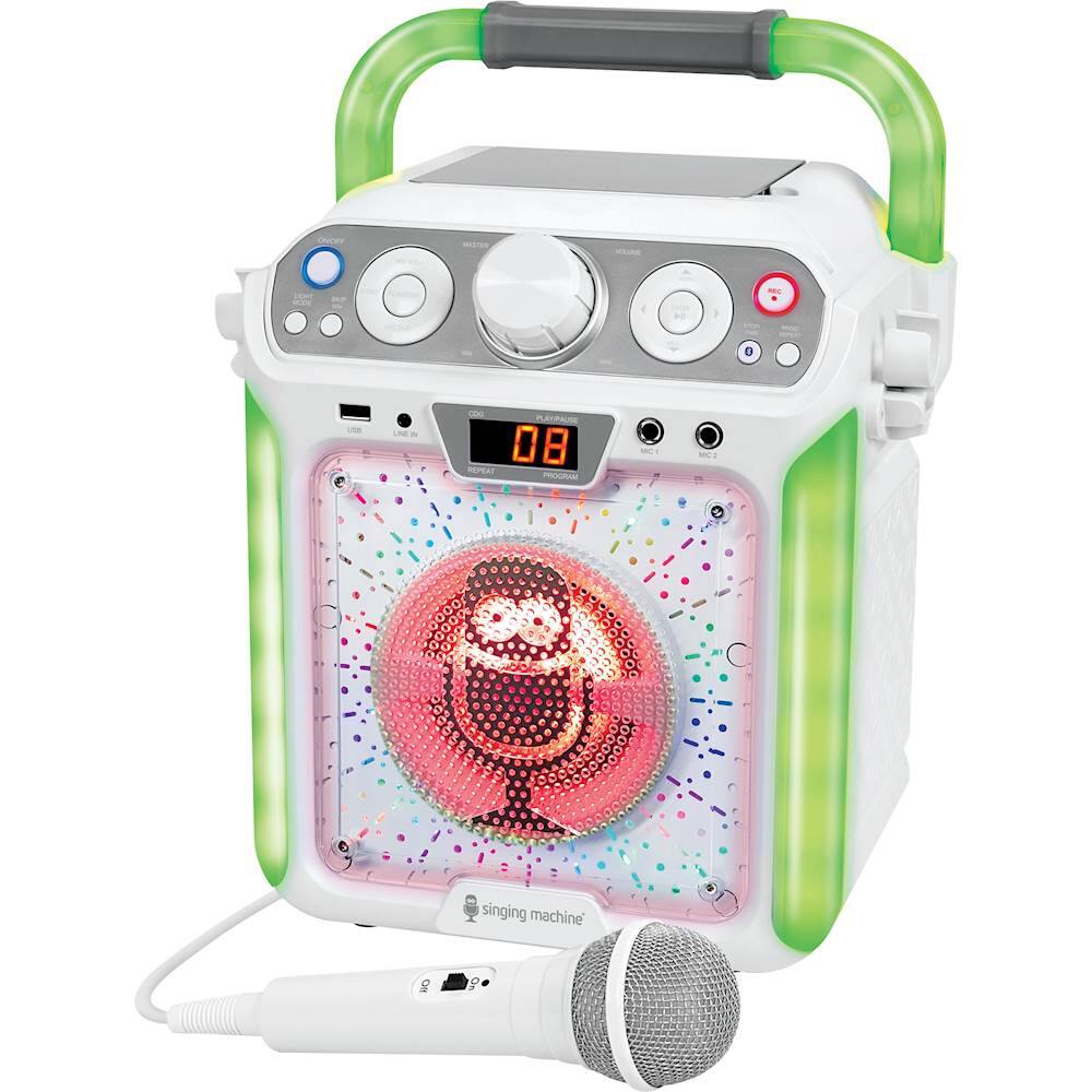 Alt View 12. Singing Machine - Groove Cube CDG Bluetooth Karaoke System - White.