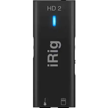 Front. IK Multimedia - iRig HD 2 Digital Guitar Interface - Black.