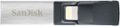 Front Zoom. SanDisk - iXpand 32GB USB 3.0/Lightning Flash Drive - Black / Silver.