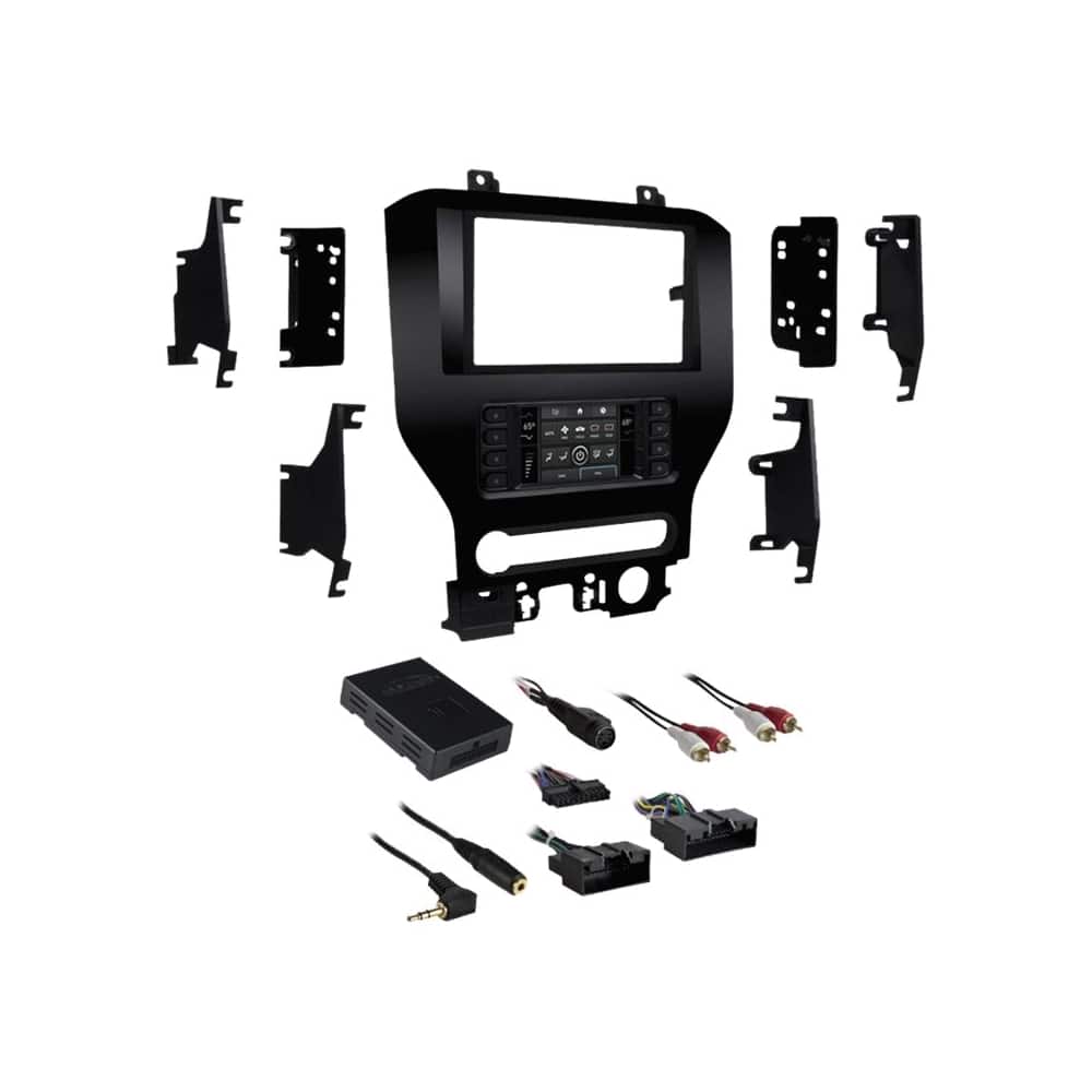 Metra - Dash Kit for Select 2015-2017 Ford Mustang DIN DDIN - Black - Front_Zoom