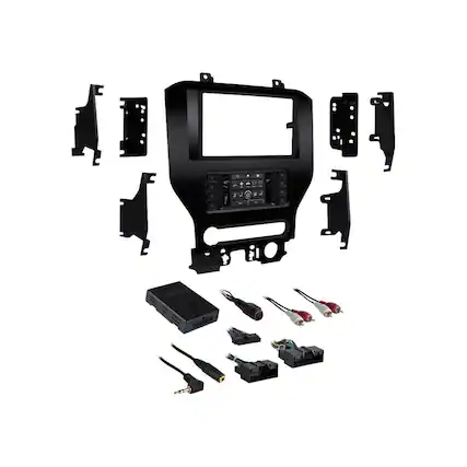 Front. Metra - Dash Kit for Select 2015-2017 Ford Mustang DIN DDIN - Black.