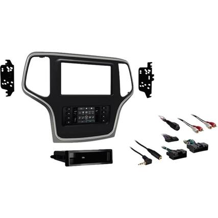 Front. Metra - Dash Kit for Select 2014 Jeep Grand Cherokee Vehicles - Silver trim.