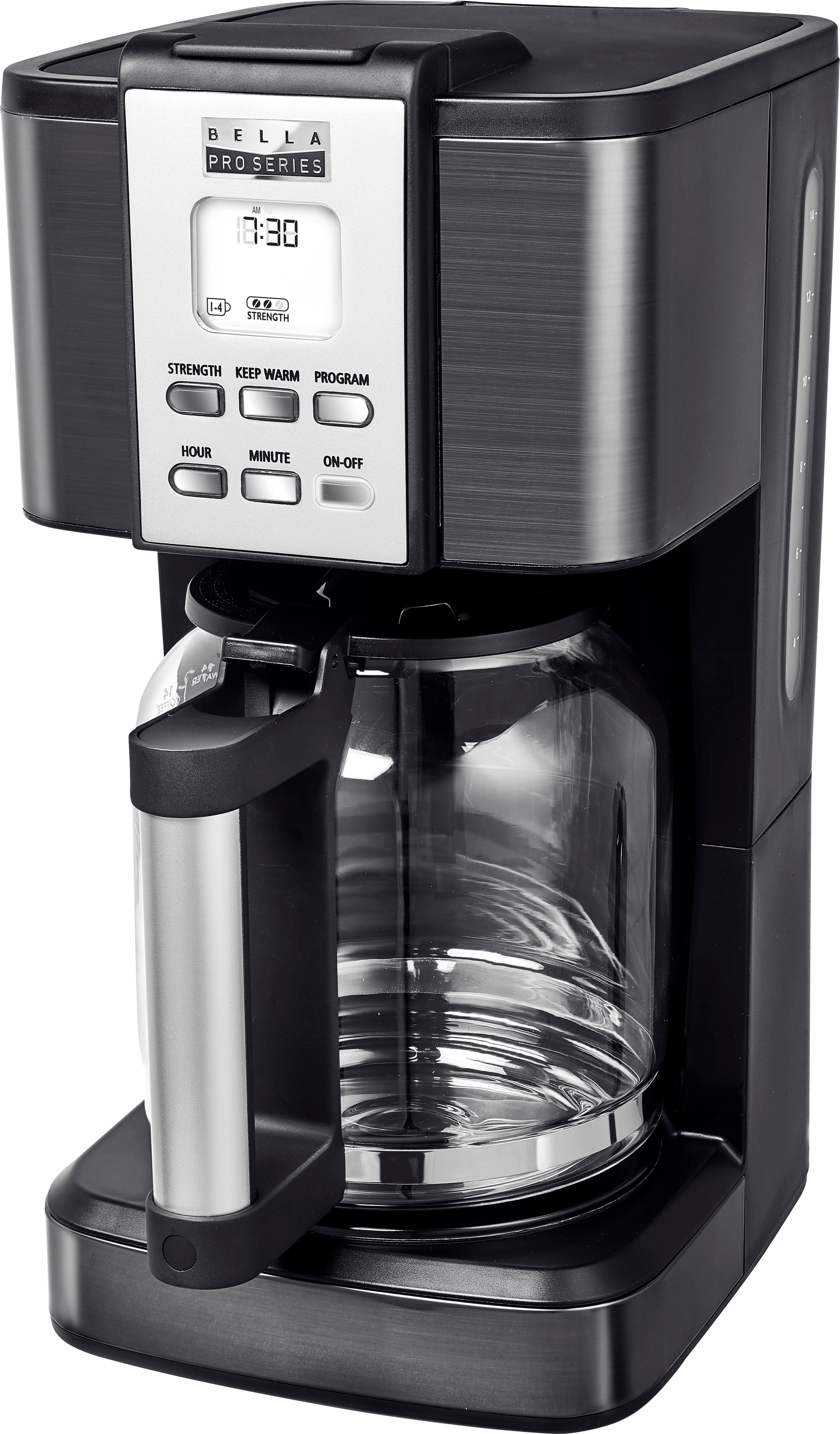 Best Buy: Bella Pro Series 14-Cup Coffee Maker Black stainless steel 90061