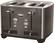 Left. Bella - Pro Series 4-Slice Wide-Slot Toaster - Black Stainless Steel.