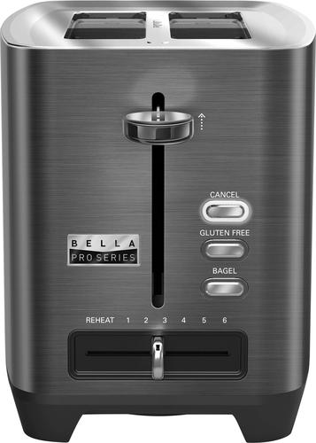 Bella - Pro Series 2-Slice Extra-Wide-Slot Toaster - Black Stainless Steel was $49.99 now $19.99 (60.0% off)