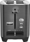 Bella - Pro Series 2-Slice Extra-Wide-Slot Toaster - Black stainless steel - Larger Front
