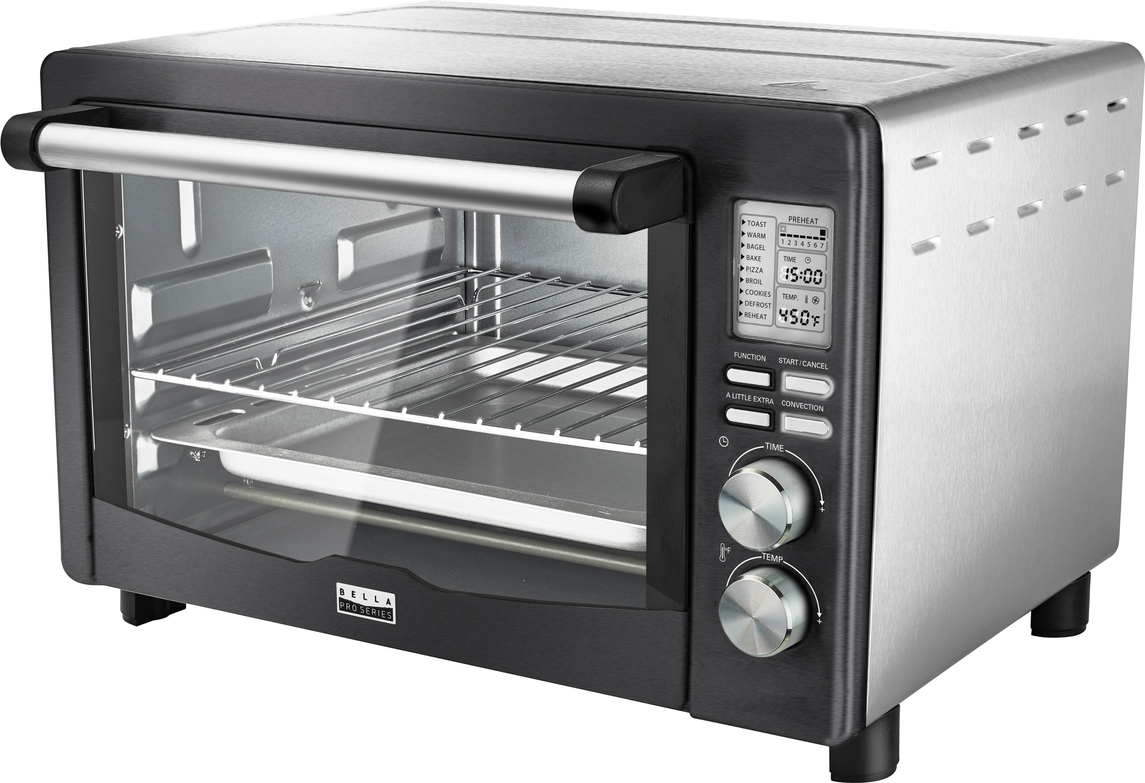 Best Buy: Bella Pro Series 6-Slice Toaster Oven Black stainless steel 90060 Toaster Oven Black Stainless Steel