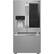 Front. LG - STUDIO InstaView Door-in-Door 23.5 Cu. Ft. French Door Counter-Depth Refrigerator with Water and Ice Dispenser - Stainless Steel.