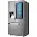 Left. LG - STUDIO InstaView Door-in-Door 23.5 Cu. Ft. French Door Counter-Depth Refrigerator with Water and Ice Dispenser - Stainless Steel.