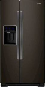 Whirlpool - 28.5 Cu. Ft. Side-by-Side Refrigerator - Black - Front_Standard