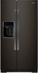 Front Zoom. Whirlpool - 28.5 Cu. Ft. Side-by-Side Refrigerator with In-Door-Ice Storage - Black.