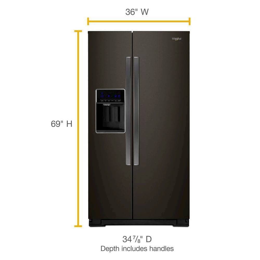 Alt View 11. Whirlpool - 28.5 Cu. Ft. Side-by-Side Refrigerator with In-Door-Ice Storage - Black.
