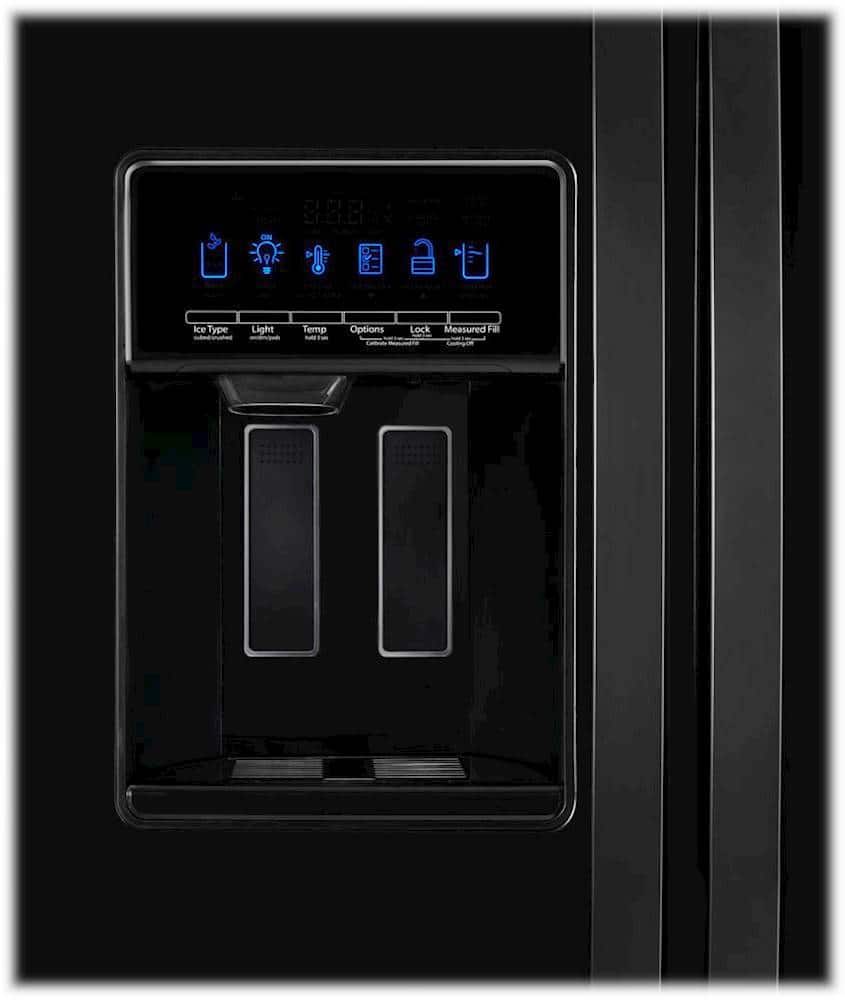 Alt View 4. Whirlpool - 28.5 Cu. Ft. Side-by-Side Refrigerator with In-Door-Ice Storage - Black.