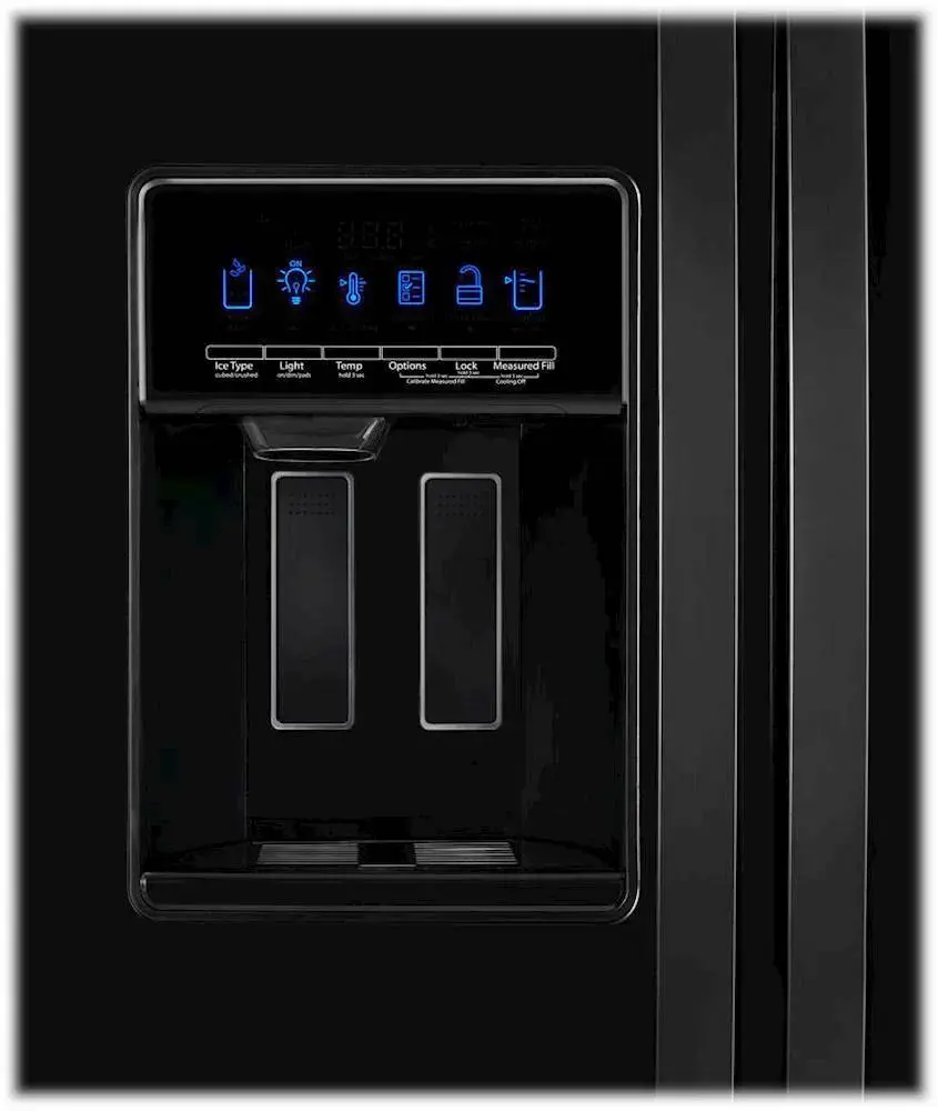 Alt View 4. Whirlpool - 28.5 Cu. Ft. Side-by-Side Refrigerator with In-Door-Ice Storage - Black.
