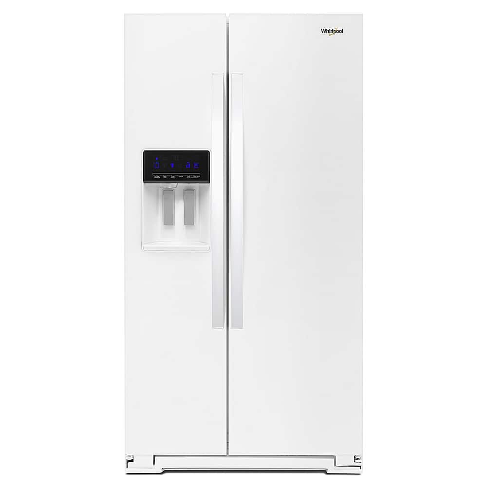 Front. Whirlpool - 28.5 Cu. Ft. Side-by-Side Refrigerator with In-Door-Ice Storage - White.