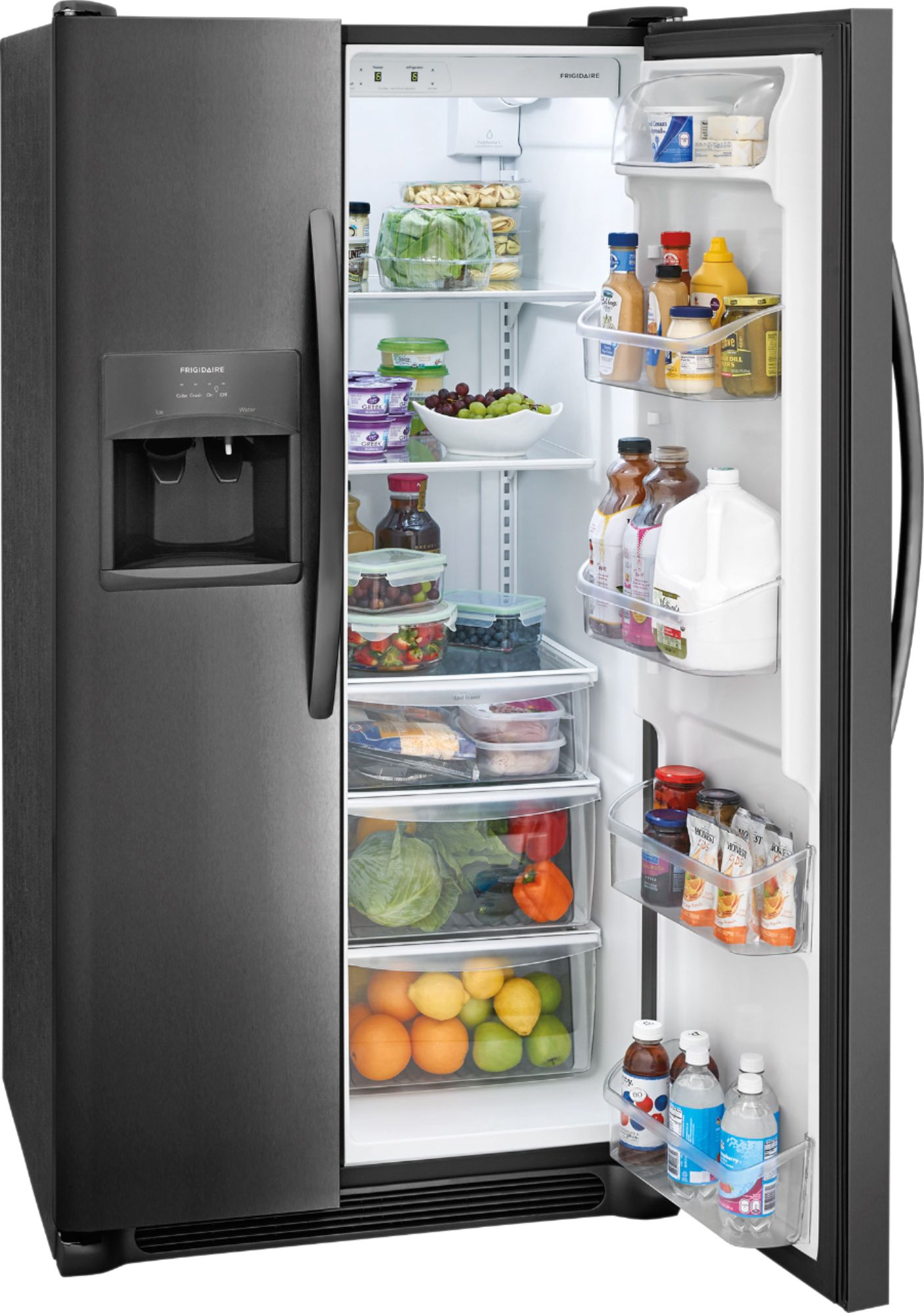 Best Buy: Frigidaire 25.6 Cu. Ft. Side-by-Side Refrigerator Black ...