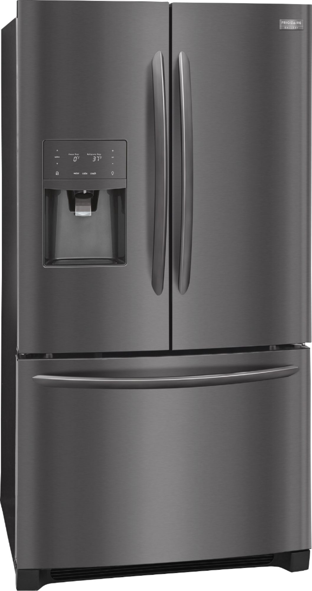 Angle View: Frigidaire - Gallery 26.8 Cu. Ft. French Door Refrigerator - Black Stainless Steel