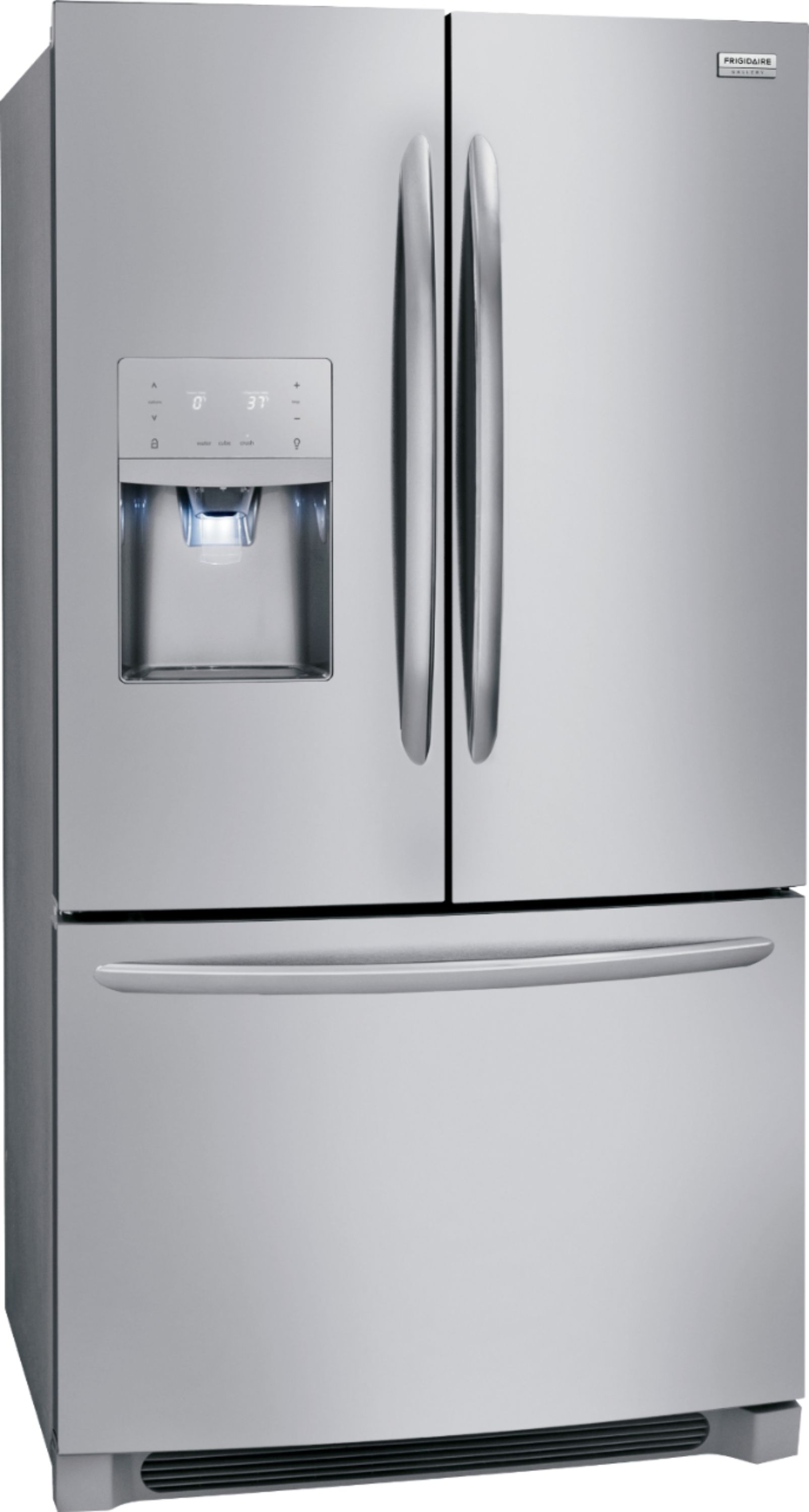 Angle View: Frigidaire - Gallery 26.8 Cu. Ft. French Door Refrigerator - Stainless steel
