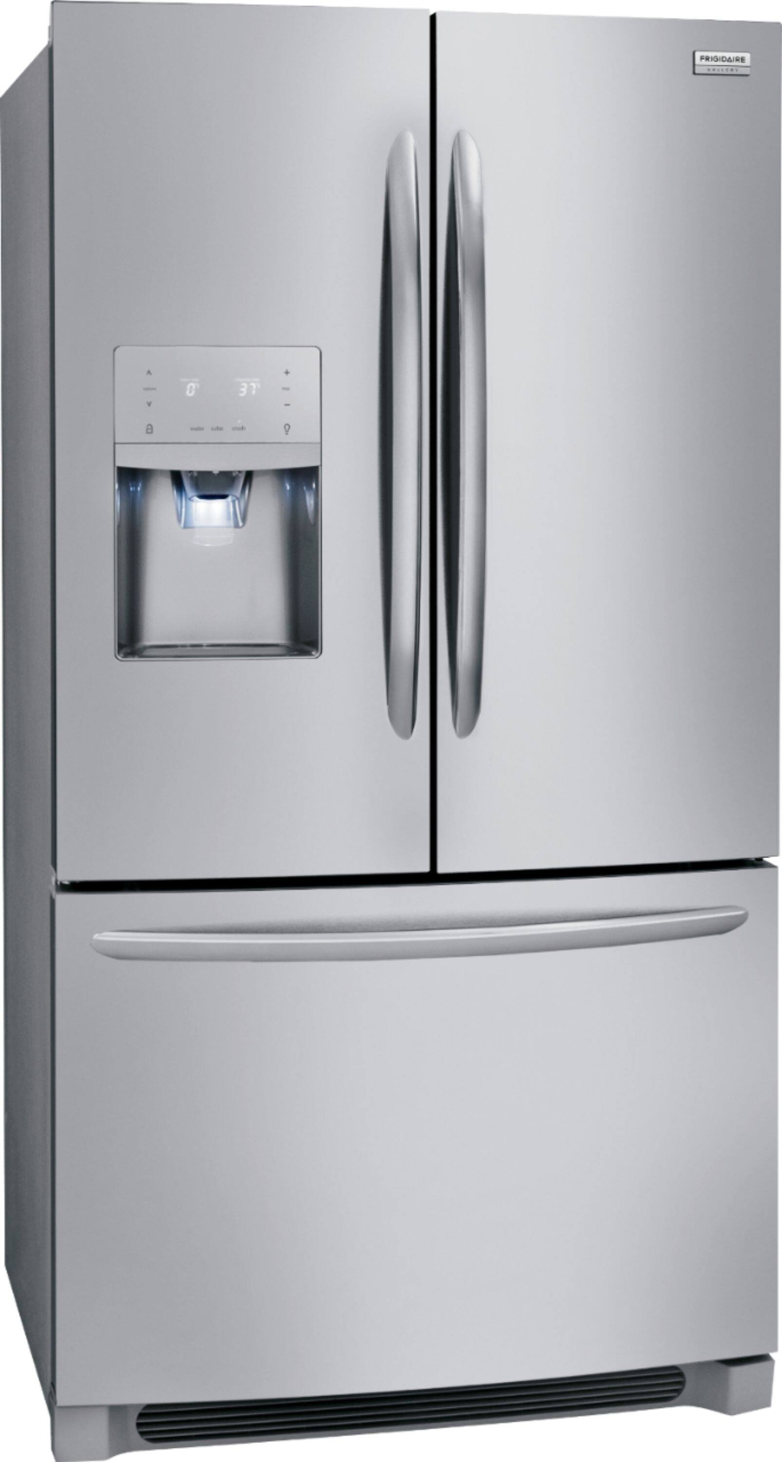 Angle. Frigidaire - Gallery 26.8 Cu. Ft. French Door Refrigerator - Stainless Steel.