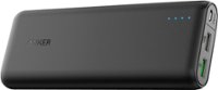 Front Zoom. Anker - PowerCore 20,000 mAh Portable Charger for Most USB-Enabled Devices - Black.