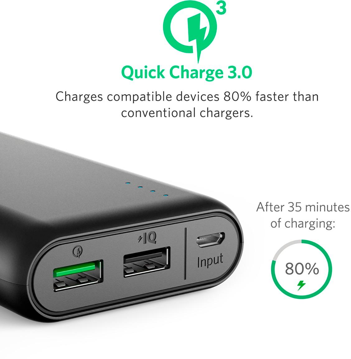 Anker PowerCore Essential Power Bank Charger Fast Battery Charging 20000  mAh Dual USB (1X USB/1X USB-C) - Jarir Bookstore KSA